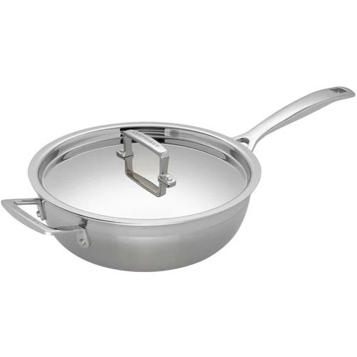 Le Creuset 3-ply Stainless Steel 24cm Non-Stick Chefs Pan 4 Le Creuset 3-ply Stainless Steel 24cm Non-Stick Chefs Pan - Image 2