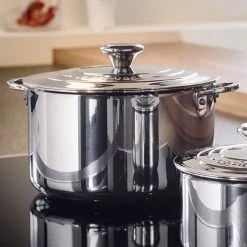 Le Creuset Signature Stainless Steel 24cm Stockpot With Lid -POTS & PANS Sales 2022 966048240 Le Creuset EUSS 24cm Stockpot 2