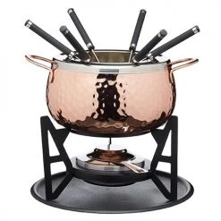 Artesa Hammered Copper Fondue Set