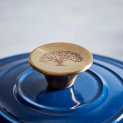 Barbary & Oak 20cm Round Casserole Cast Iron Blue -POTS & PANS Sales 2022 BO800250BLU Barbary And Oak 20cm Round Casserole Cast Iron Blue 2