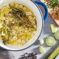 Barbary & Oak 20cm Round Casserole Cast Iron Blue -POTS & PANS Sales 2022 BO800250BLU Barbary And Oak 20cm Round Casserole Cast Iron Blue 3