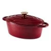 Barbary & Oak 29cm Oval Casserole Cast Iron Red -POTS & PANS Sales 2022 BO800252RED Barbary And Oak 29cm Oval Casserole Cast Iron Red