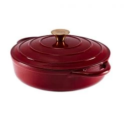 Barbary & Oak 28cm Shallow Casserole Red