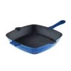 Barbary & Oak 26cm Cast Iron Grill Pan Blue -POTS & PANS Sales 2022 BO800256BLU Barbary And Oak 26cm Cast Iron Grill Pan Blue