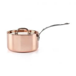 Samuel Groves Copper Induction 18cm Saucepan With Lid -POTS & PANS Sales 2022 C4P0503RH Samuel Groves 18cm Copper Induction Saucepan with Lid 2