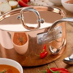 Samuel Groves Copper Induction 18cm Saucepan With Lid -POTS & PANS Sales 2022 C4P0503RH Samuel Groves 18cm Copper Induction Saucepan with Lid 4