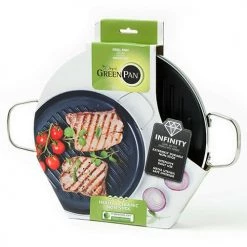 GreenPan Essentials 28cm Round Grill Pan -POTS & PANS Sales 2022 CC000683 001 GreenPan Essentials 28cm Round Grill Pan 2