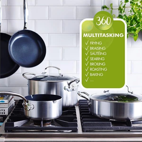 GreenPan Barcelona Evershine 26cm Shallow Casserole With Lid 6 GreenPan Barcelona Evershine 26cm Shallow Casserole With Lid - Image 4