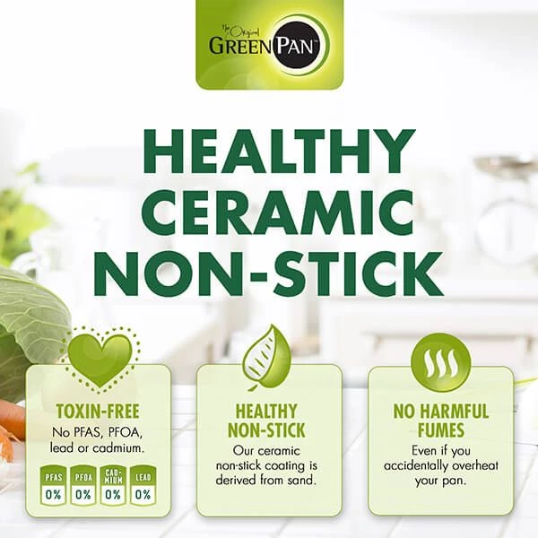 GreenPan Barcelona Evershine 26cm Shallow Casserole With Lid 7 GreenPan Barcelona Evershine 26cm Shallow Casserole With Lid - Image 5