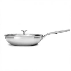 KitchenAid Multi-Ply Stainless Steel 3ply 28cm Wok With Lid