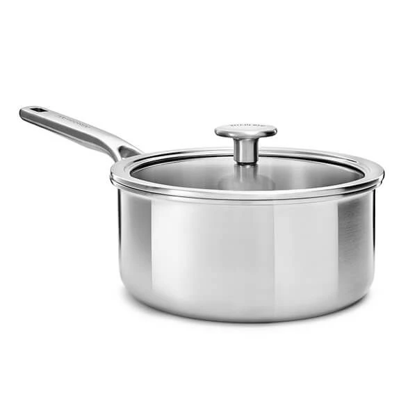 KitchenAid Multi-Ply Stainless Steel 3ply 16cm Saucepan With Lid 4 KitchenAid Multi-Ply Stainless Steel 3ply 16cm Saucepan With Lid - Image 2