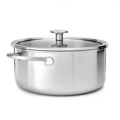 KitchenAid Multi-Ply Stainless Steel 3ply 24cm Casserole With Lid -POTS & PANS Sales 2022 CC003260 001 KitchenAid MultiPly Stainless Steel 3ply 24cm Covered Casserole 1