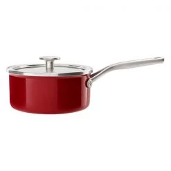 POTS & PANS Sales 2022 14 KitchenAid Steel Core Enamel Empire Red 18cm Saucepan With Lid