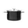 KitchenAid Steel Core Enamel Onyx Black 20cm Casserole With Lid 1 KitchenAid Steel Core Enamel Onyx Black 20cm Casserole With Lid -POTS & PANS Sales 2022 CC003265 001 KitchenAid Steel Core Enamel Covered Casserole 20cm Onyx Black and Cream