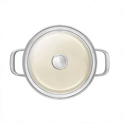 KitchenAid Steel Core Enamel Empire Red Casserole 20cm With Lid -POTS & PANS Sales 2022 CC003267 001 KitchenAid Steel Core Enamel Covered Casserole 20cm Empire Red 1