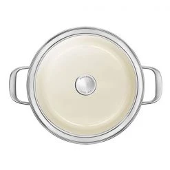 KitchenAid Steel Core Enamel Onyx Black 24cm Casserole With Lid -POTS & PANS Sales 2022 CC003268 001 KitchenAid Steel Core Enamel Covered 24cm Casserole Onyx Black 1