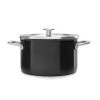 KitchenAid Steel Core Enamel Onyx Black 24cm Casserole With Lid 2 KitchenAid Steel Core Enamel Onyx Black 24cm Casserole With Lid -POTS & PANS Sales 2022 CC003268 001 KitchenAid Steel Core Enamel Covered 24cm Casserole Onyx Black