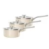 KitchenAid Steel Core Enamel Almond Cream 3 Piece Saucepan Set 16/18/20cm -POTS & PANS Sales 2022 CC003PCSETAC KitchenAid Steel Core Enamel 3 Piece Set 16 18 20cm Saucepans Almond Cream