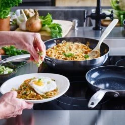 GreenPan Geneva 3-Ply Stainless Steel Non-Stick 20cm & 28cm Frying Pan Set -POTS & PANS Sales 2022 CC004783001 Greenpan Geneva 3 Ply Non Stick Frypan Set 5