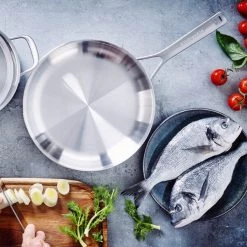 KitchenAid Multi-Ply Stainless Steel 24cm & 28cm Frying Pan Set -POTS & PANS Sales 2022 CC004915001 KitchenAid Multi Ply Stainless Steel Frying Pan Set 3