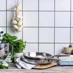 KitchenAid Multi-Ply Stainless Steel 24cm & 28cm Frying Pan Set -POTS & PANS Sales 2022 CC004915001 KitchenAid Multi Ply Stainless Steel Frying Pan Set 5 1