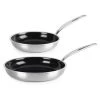 GreenPan Premiere 3-Ply Stainless Steel Non-Stick 20cm & 28cm Frying Pan Set -POTS & PANS Sales 2022 CC005002001 Greenpan Premiere 3 Ply Non Stick Frying Pan Set