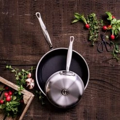 GreenPan Premiere 3-Ply Stainless Steel Non-Stick 20cm & 28cm Frying Pan Set -POTS & PANS Sales 2022 CC005002001 Greenpan Premiere 3 Ply Non Stick Frying Pan Set 5