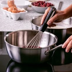 KitchenAid Multi-Ply Stainless Steel 22cm / 3.1L Chef's Pan -POTS & PANS Sales 2022 CC006024001 KitchenAid Multi Ply Stainless Steel 22cm Chefs Pan 4