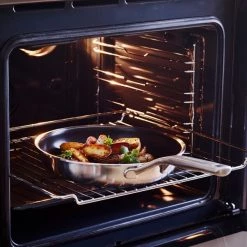 KitchenAid Multi-Ply Stainless Steel Ceramic Non-Stick 24cm & 28cm Frying Pan Set -POTS & PANS Sales 2022 CC006066001 KitchenAid Multi Ply Stainless Steel Non Stick Frying Pan Set 5