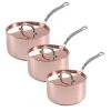 Samuel Groves Copper Clad 3 Piece Saucepan Set -POTS & PANS Sales 2022 CC3PCSPAN Samuel Groves 3 Piece Copper Clad Saucepan Set
