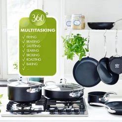 GreenPan Barcelona 24cm Ceramic Non-Stick Casserole With Lid -POTS & PANS Sales 2022 CW002204 002 GreenPan Barcelona 24cm Ceramic Non stick Casserole with Lid 4