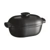 Emile Henry Slate Delight Oval Casserole 4.5L 2 Emile Henry Slate Delight Oval Casserole 4.5L -POTS & PANS Sales 2022 EH776645 Emile Henry Delight Oval Casserole 4 5L Matt Black