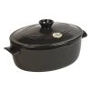 Emile Henry Charcoal Oval Casserole 6.0L -POTS & PANS Sales 2022 EH794560 Emile Henry Oval Casserole 6L Black