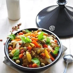 Emile Henry Charcoal Tagine 3.0L -POTS & PANS Sales 2022 EH795632 Emile Henry Tagine 3L Black 2