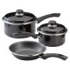 Judge Induction 3 Piece Cookware Set Non-Stick Black -POTS & PANS Sales 2022 JHB1 Judge Induction 3 Piece Cookware Set Non Stick Black