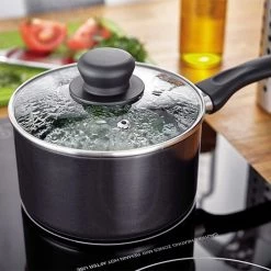 Judge Radiant Black Non-Stick 5 Piece Saucepan Set -POTS & PANS Sales 2022 JOM06B Judge Radiant 16cm Saucepan Black 1 1