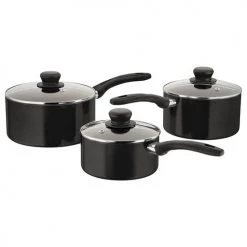 Judge Radiant Black Non-Stick 3 Piece Saucepan Set