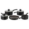 Judge Radiant Black Non-Stick 5 Piece Saucepan Set -POTS & PANS Sales 2022 JOMC2B Judge Radiant 5 Piece Saucepan Set Black