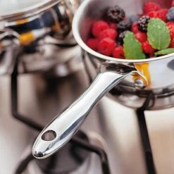Judge Classic 20cm Saucepan With Glass Lid 9 Judge Classic 20cm Saucepan With Glass Lid -POTS & PANS Sales 2022 Judge Classic Handle Detail 1