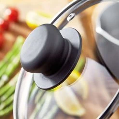 Judge Radiant Black Non-Stick 18cm Saucepan 1.6L -POTS & PANS Sales 2022 Judge Radiant Black Lid Detail