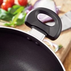 Judge Radiant Black Non-Stick 30cm Stir Fry / Wok -POTS & PANS Sales 2022 Judge Radiant Black Side Handle Detail