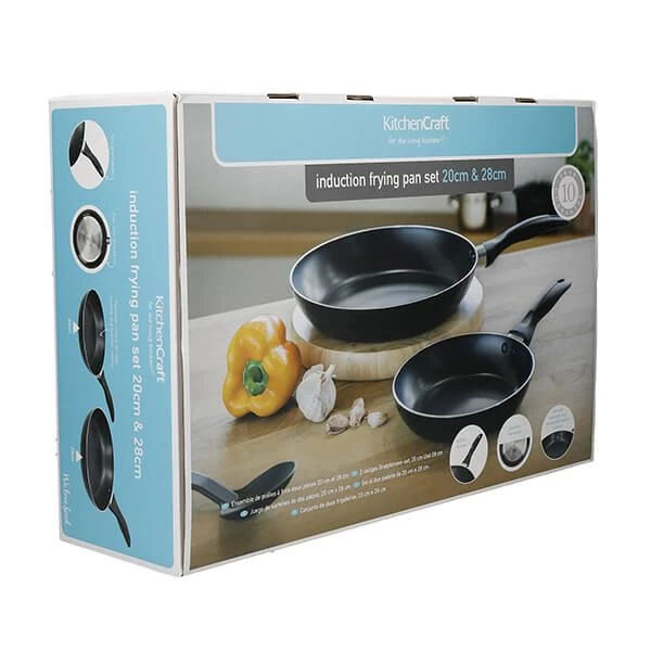 KitchenCraft Non-Stick Induction Frypan Twin Set, 20cm & 28cm 6 KitchenCraft Non-Stick Induction Frypan Twin Set, 20cm & 28cm - Image 4