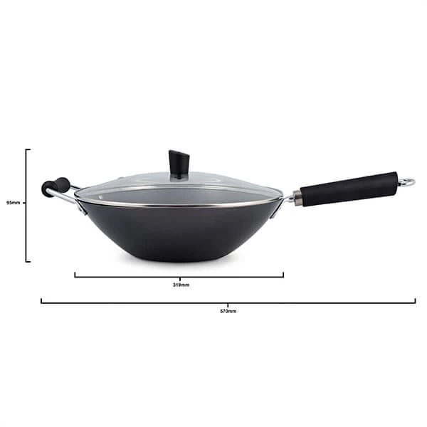 Ken Hom Excellence 31cm Non-Stick Carbon Steel 4 Piece Wok Set 4 Ken Hom Excellence 31cm Non-Stick Carbon Steel 4 Piece Wok Set - Image 2