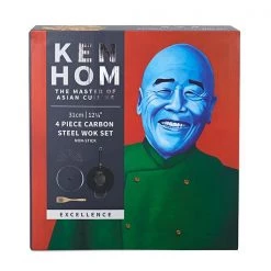 Ken Hom Excellence 31cm Non-Stick Carbon Steel 4 Piece Wok Set 9 Ken Hom Excellence 31cm Non-Stick Carbon Steel 4 Piece Wok Set -POTS & PANS Sales 2022 KH431041 Ken Hom Excellence 31cm Non Stick Carbon Steel 4 Piece Wok Set 2