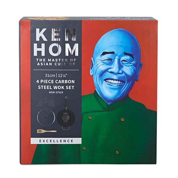 Ken Hom Excellence 31cm Non-Stick Carbon Steel 4 Piece Wok Set 5 Ken Hom Excellence 31cm Non-Stick Carbon Steel 4 Piece Wok Set - Image 3