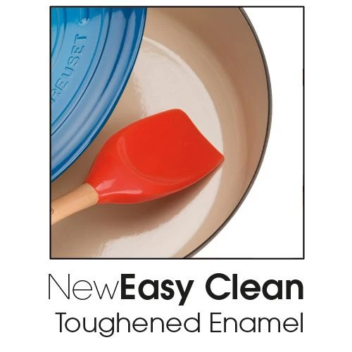 Le Creuset Signature Marseille Blue Cast Iron 30cm Shallow Casserole 5 Le Creuset Signature Marseille Blue Cast Iron 30cm Shallow Casserole - Image 3