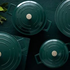 MasterClass Cast Aluminium 2.5L Casserole Dish, Hunter Green -POTS & PANS Sales 2022 MCMCRD20GRN Master Class Casserole Dish 2 5L Hunter Green 5