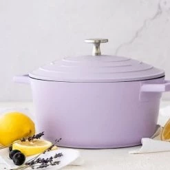 MasterClass Cast Aluminium 2.5L Casserole Dish, Lavender -POTS & PANS Sales 2022 MCMCRD20LAV Master Class Casserole Dish 2 5L Lavender 4