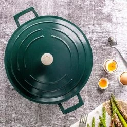 MasterClass Cast Aluminium 5L Casserole Dish, Hunter Green -POTS & PANS Sales 2022 MCMCRD28GRN Master Class Casserole Dish 5L Hunter Green 2