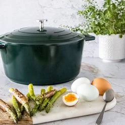 MasterClass Cast Aluminium 5L Casserole Dish, Hunter Green -POTS & PANS Sales 2022 MCMCRD28GRN Master Class Casserole Dish 5L Hunter Green 5